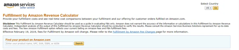 FBA Calculator